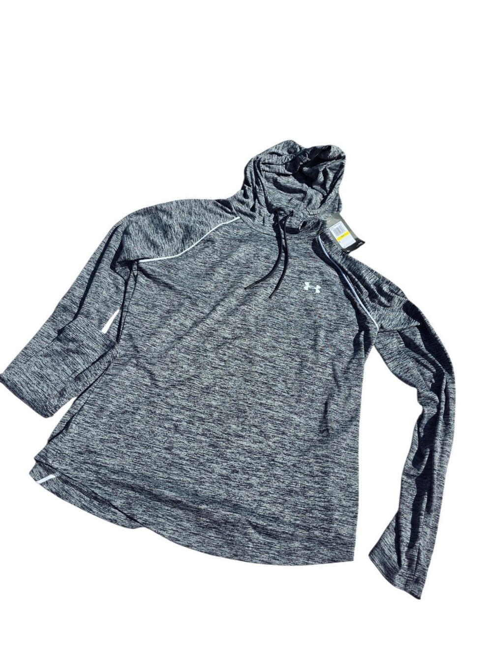 NWT Under Armour Women's Gray Hooded Performance Long-Sleeve Top